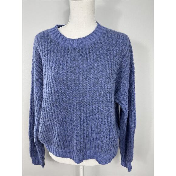 VERO MODA Women's Size Medium Crop Sweater Light Purple Soft Warm - Picture 1 of 8